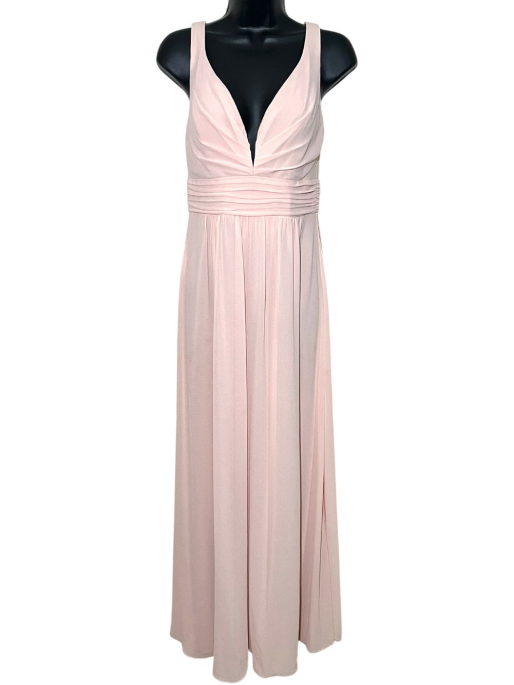 Lulus Sleeveless Deep V Blush Pink Maxi Dress
